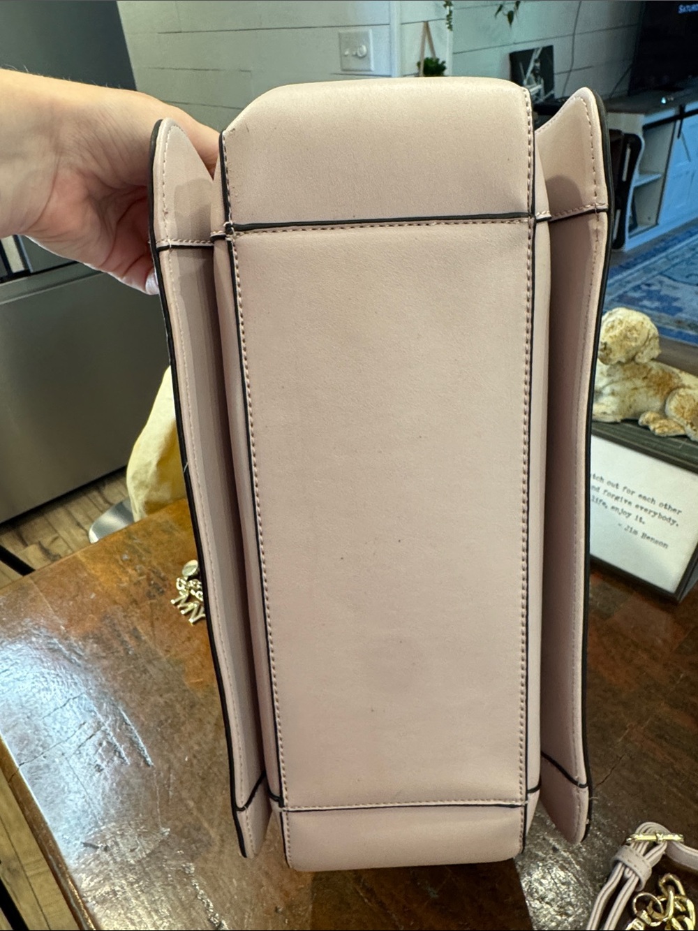 Andrew Marc Pale Pink Floral Perforated Satchel - Picture 12 of 16